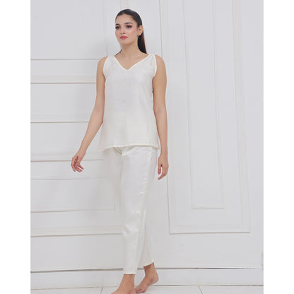 Silk Sleeveless Pj Suit - Dream Silk