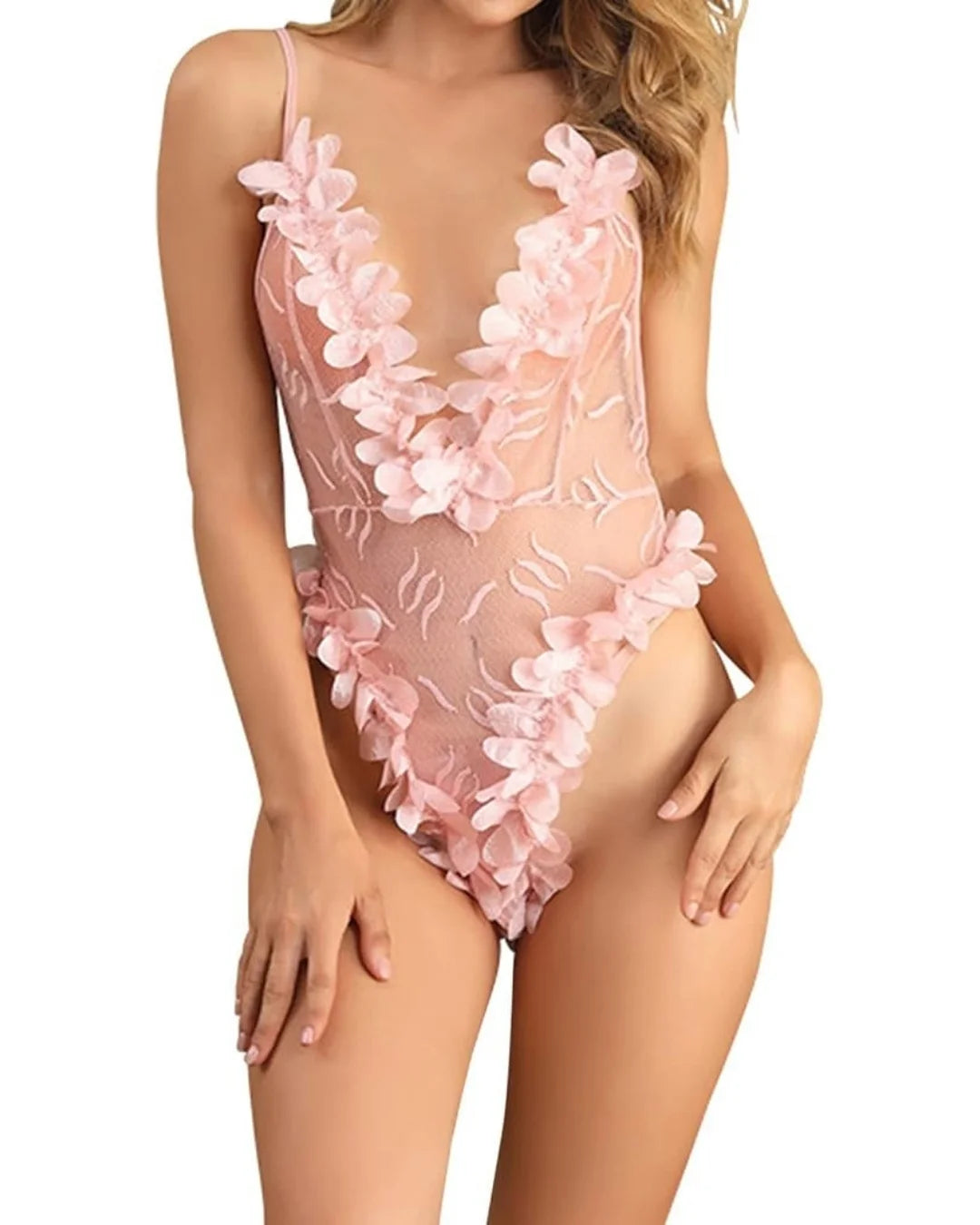 Babydoll Lingerie Bodysuit - Florence - Pink