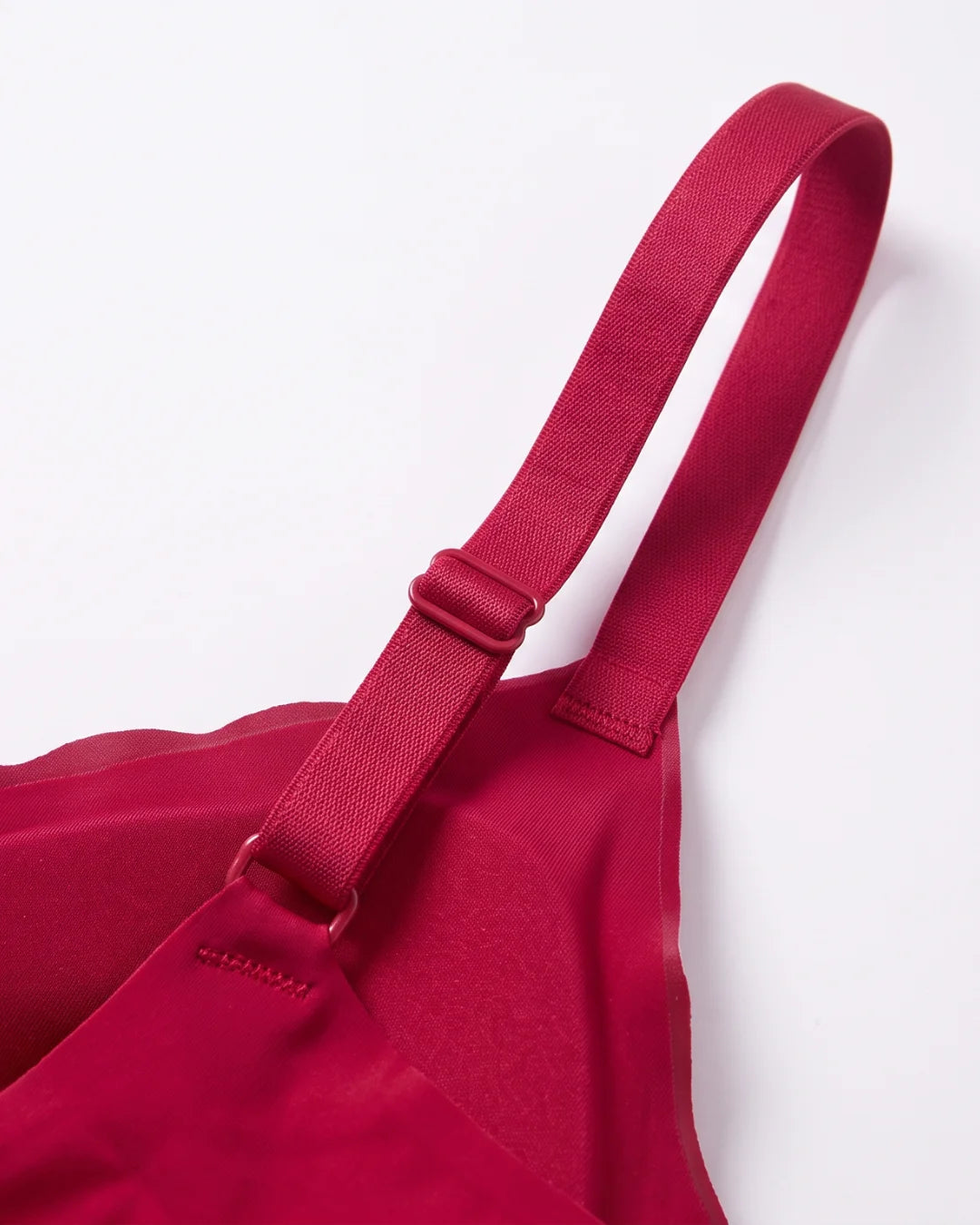 Seamless Padded Bra - Scallop Heart - Maroon