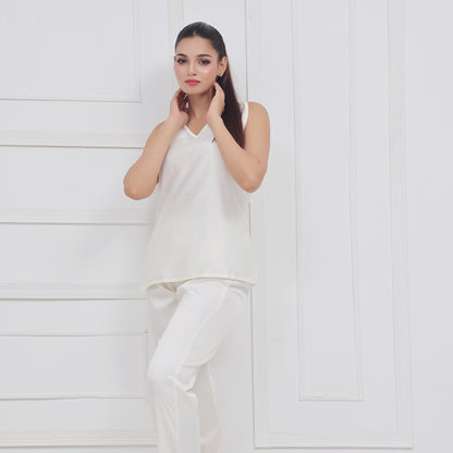 Silk Sleeveless Pj Suit - Dream Silk