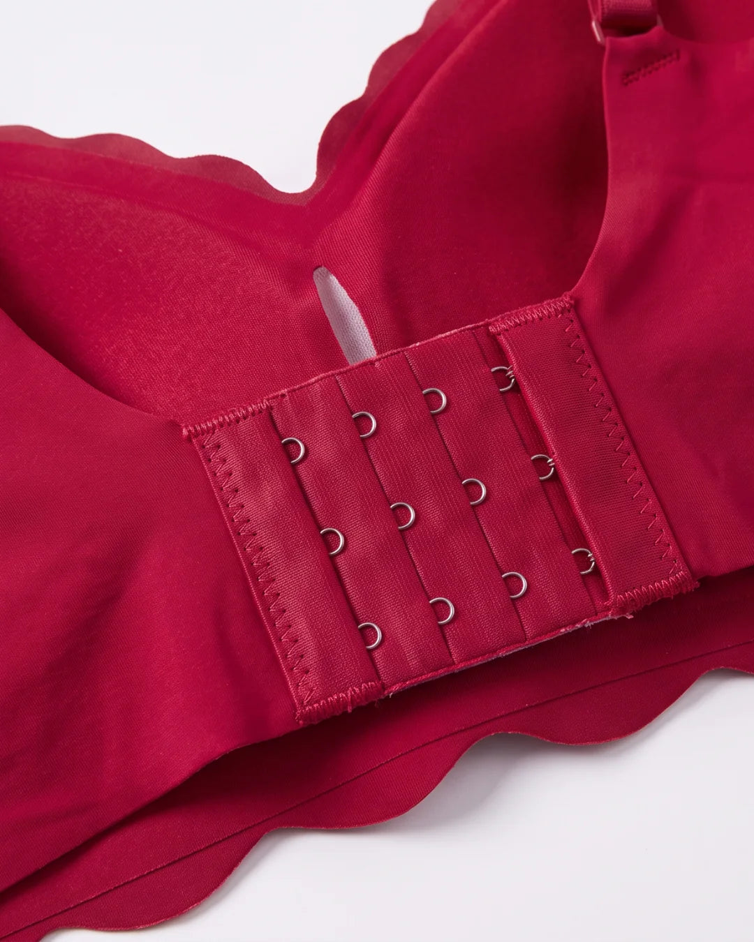 Seamless Padded Bra - Scallop Heart - Maroon