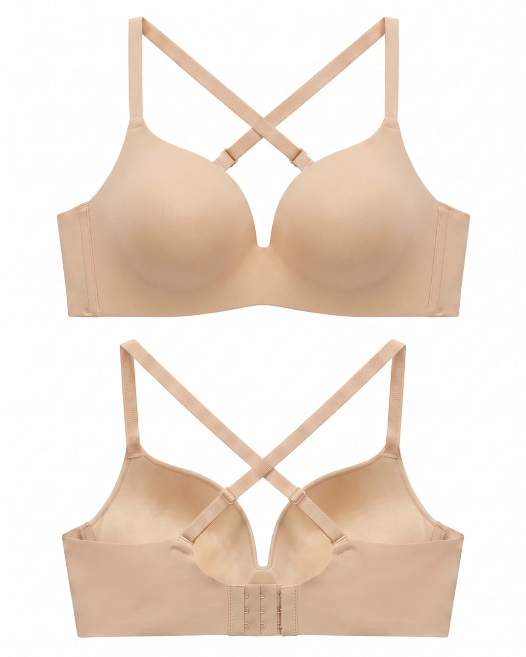 Seamless Non Wired Pushup T-Shirt Bra - Lisa - Skin