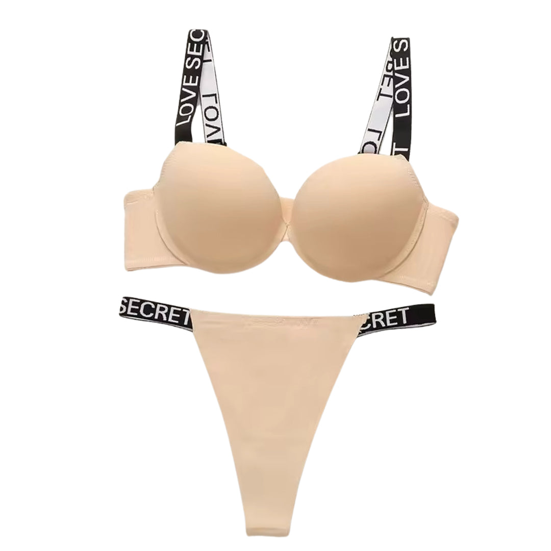 Aundies Padded Bra and Panty Set Black