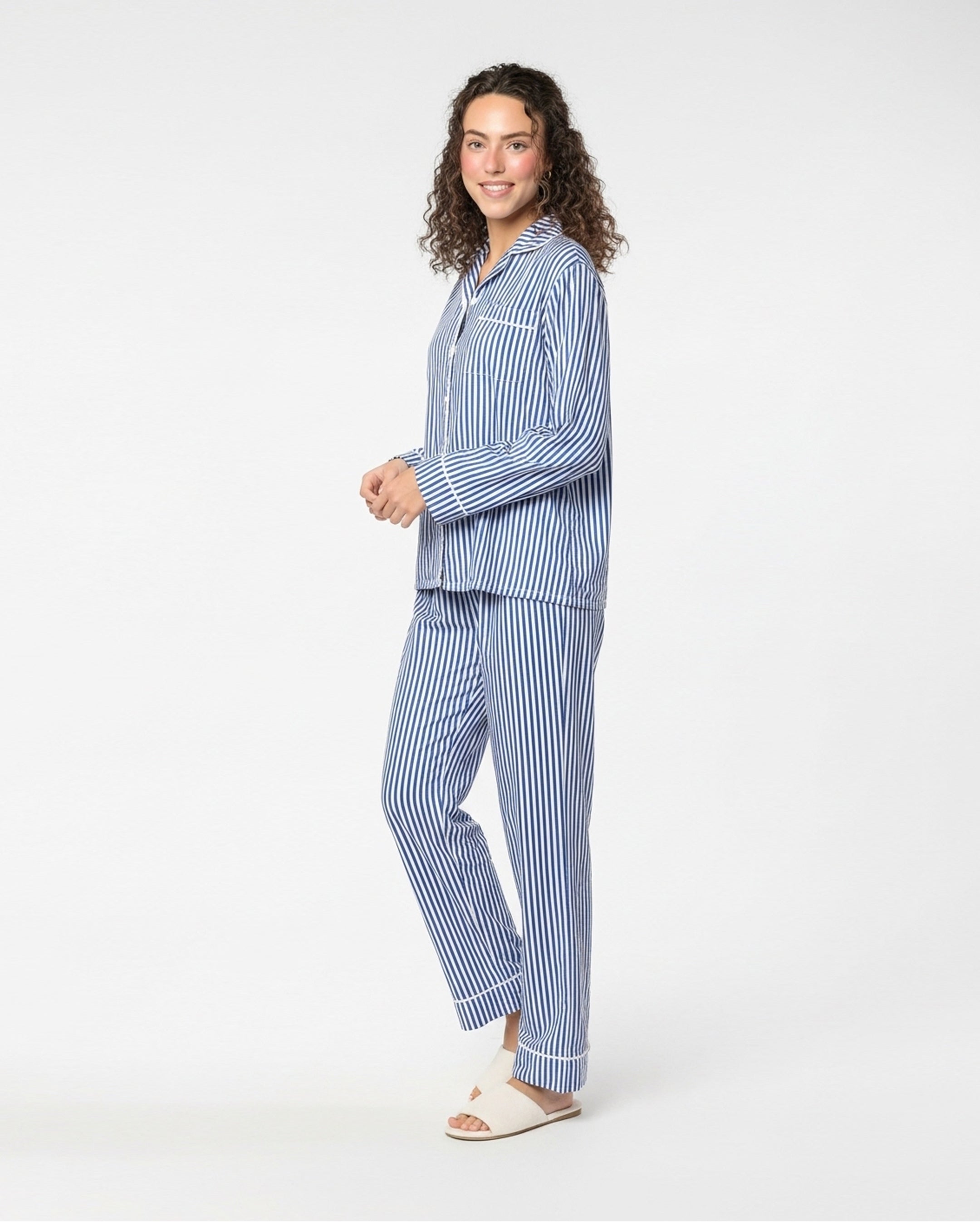 Linen Pajama Suit - Breeze Line