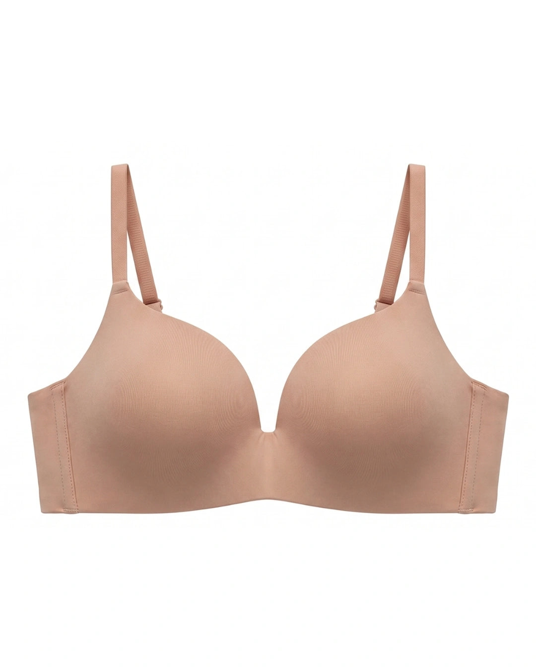 Seamless Non Wired Pushup T-Shirt Bra - Lisa - Peach