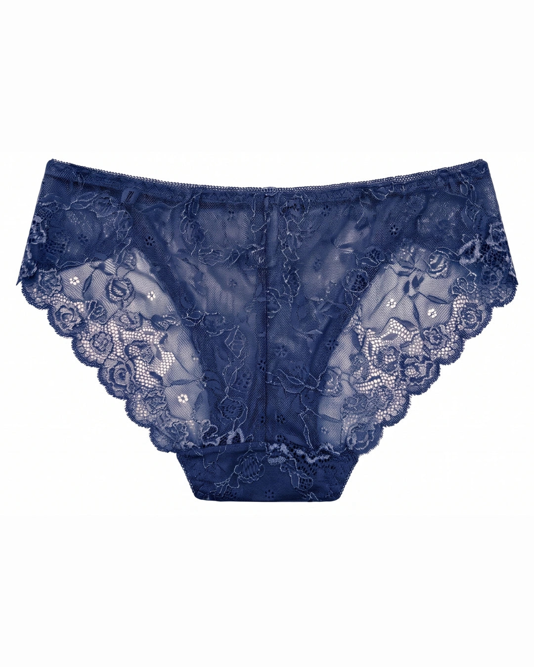 Brief Panty - Floral Lace - Navy Blue