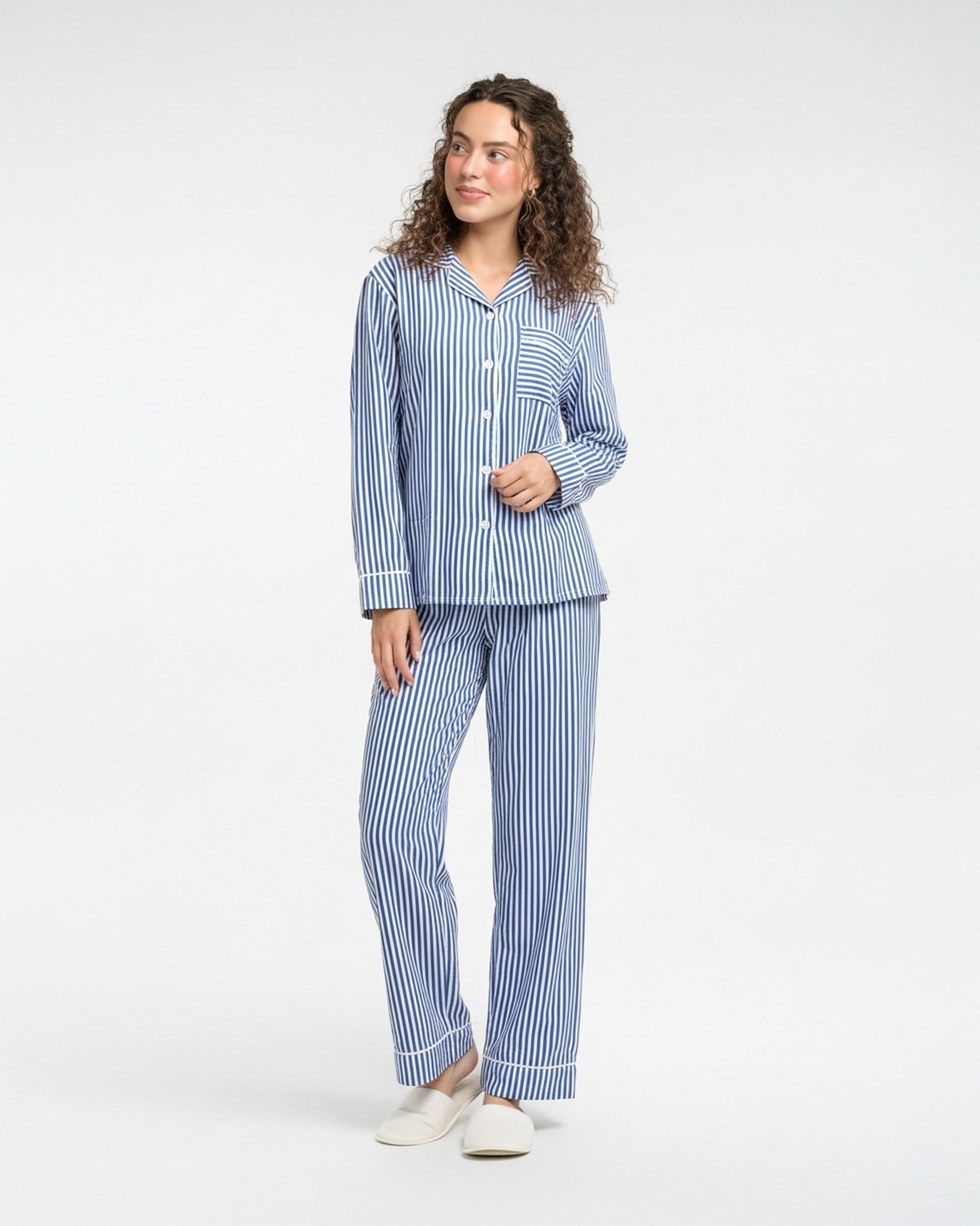 Linen Pajama Suit - Breeze Line
