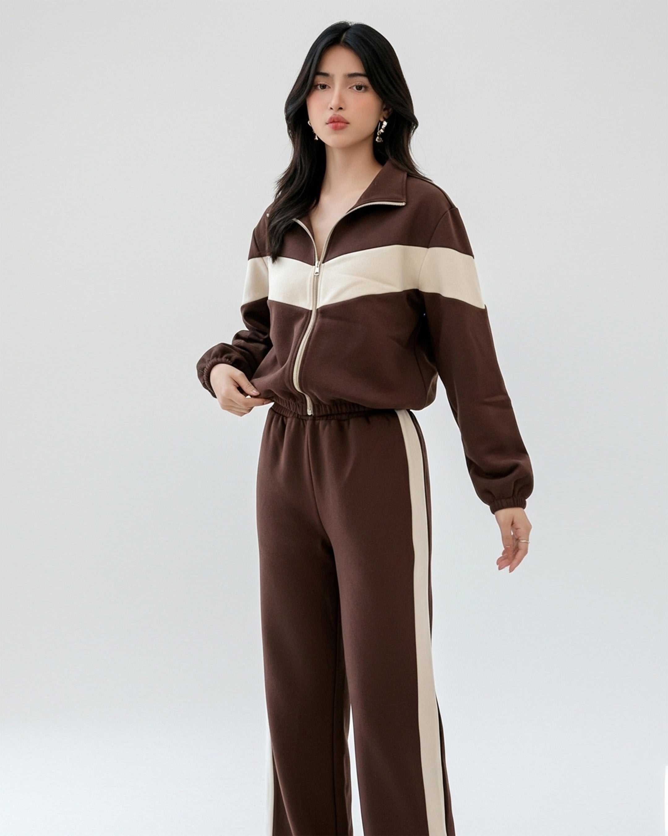 Fleece Tracksuit – Cool Fit - Brown