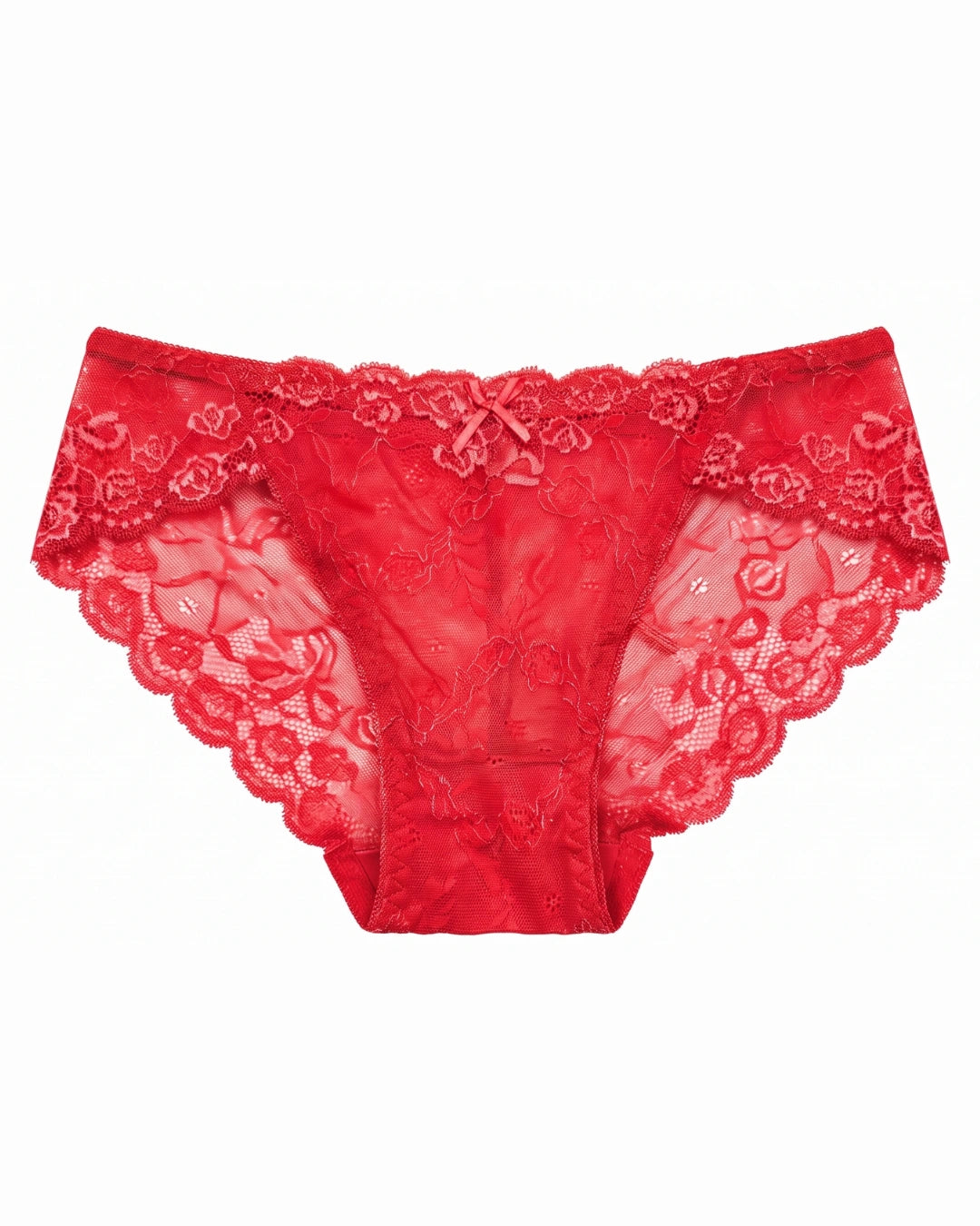 Brief Panty - Floral Lace - Red