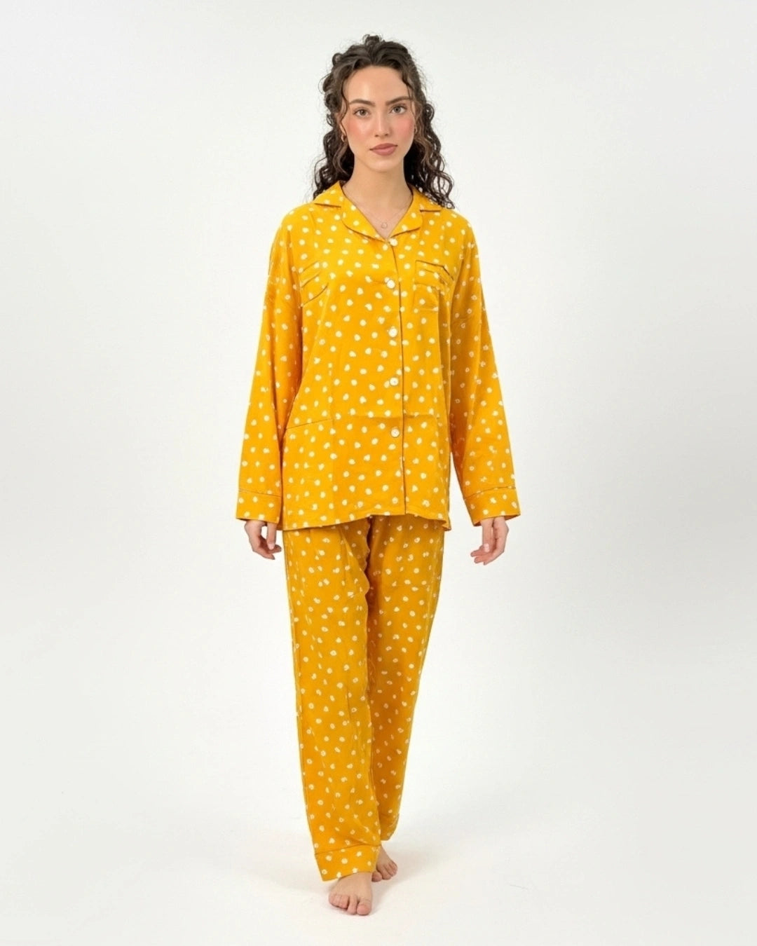 Linen Pajama Suit - Sunleaf Set