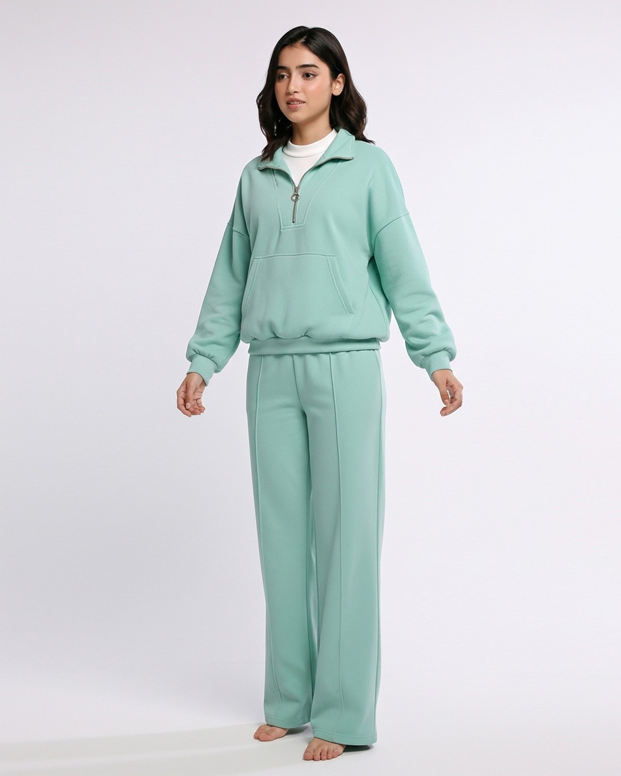 Fleece Tracksuit – Soft Flex - Aqua
