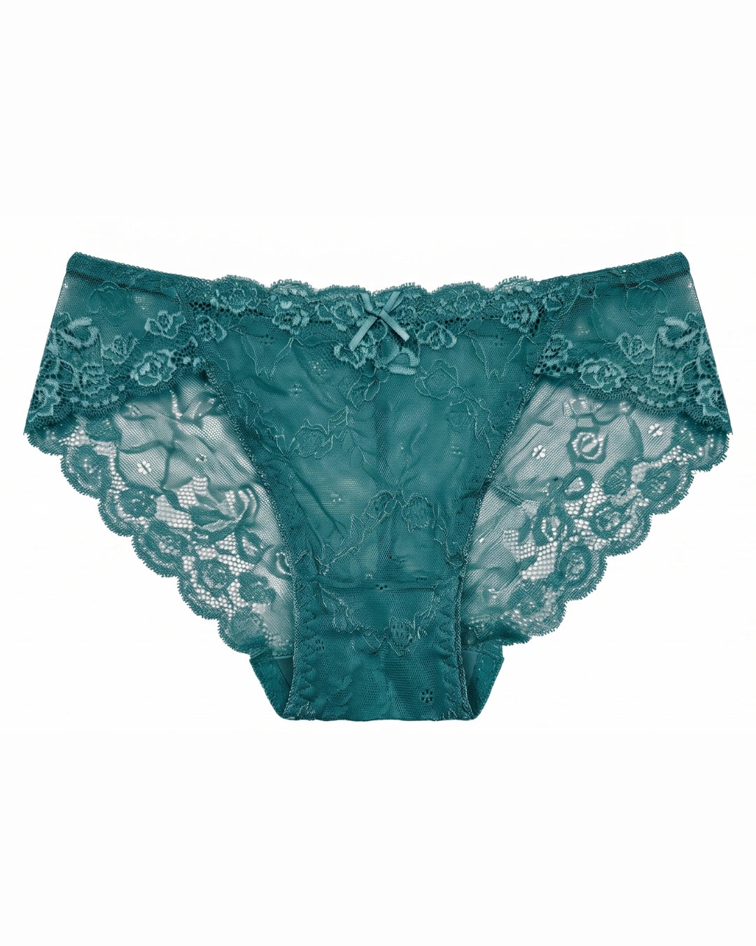 Brief Panty - Floral Lace - Sea Green