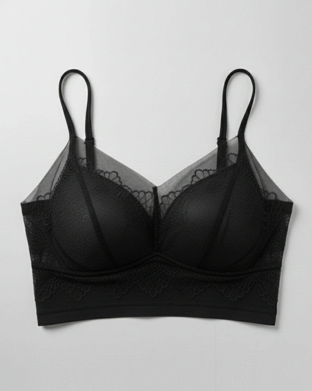 Seamless Padded Bra - Nua Lace - Black