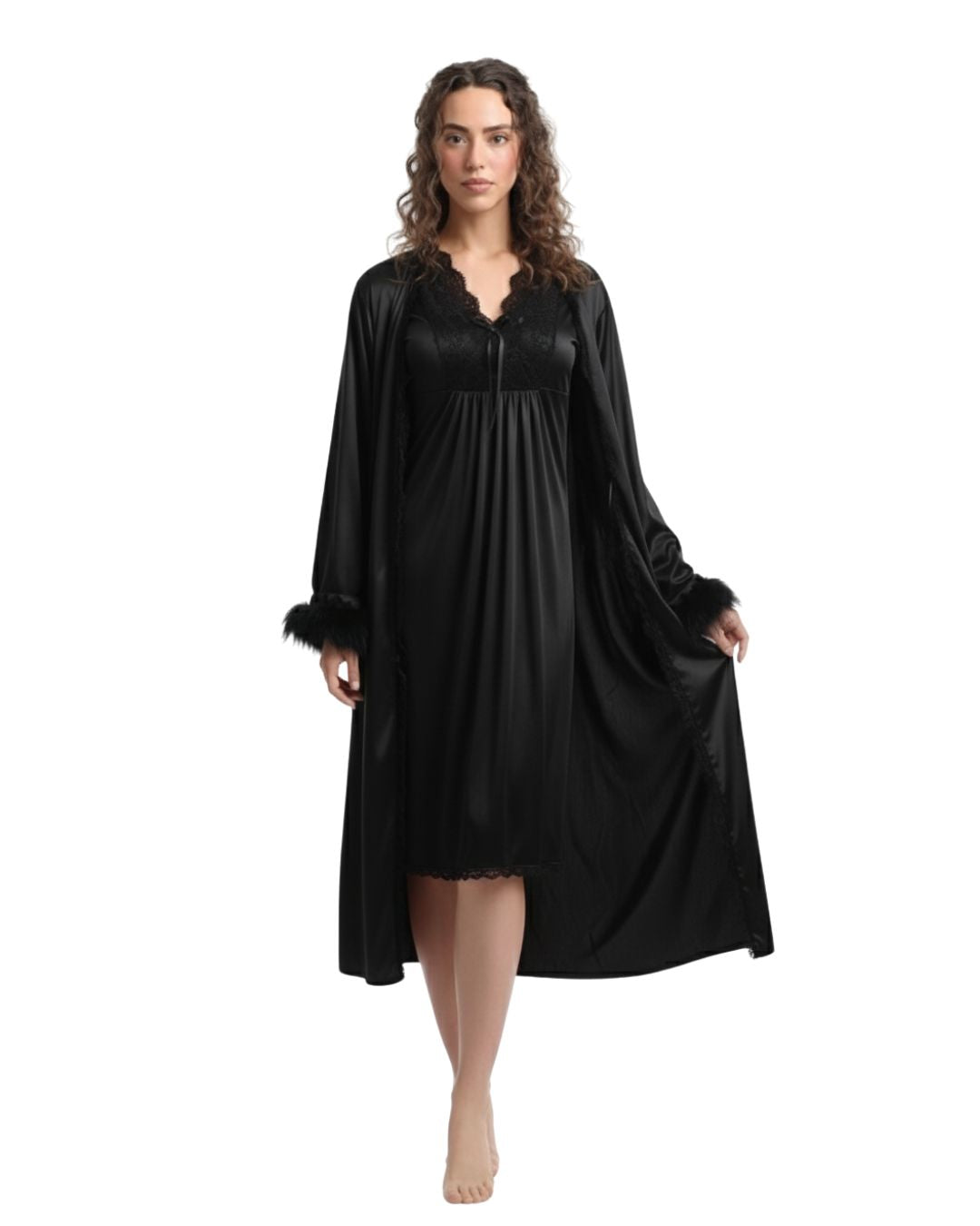 Gown Set - Rivya - Black