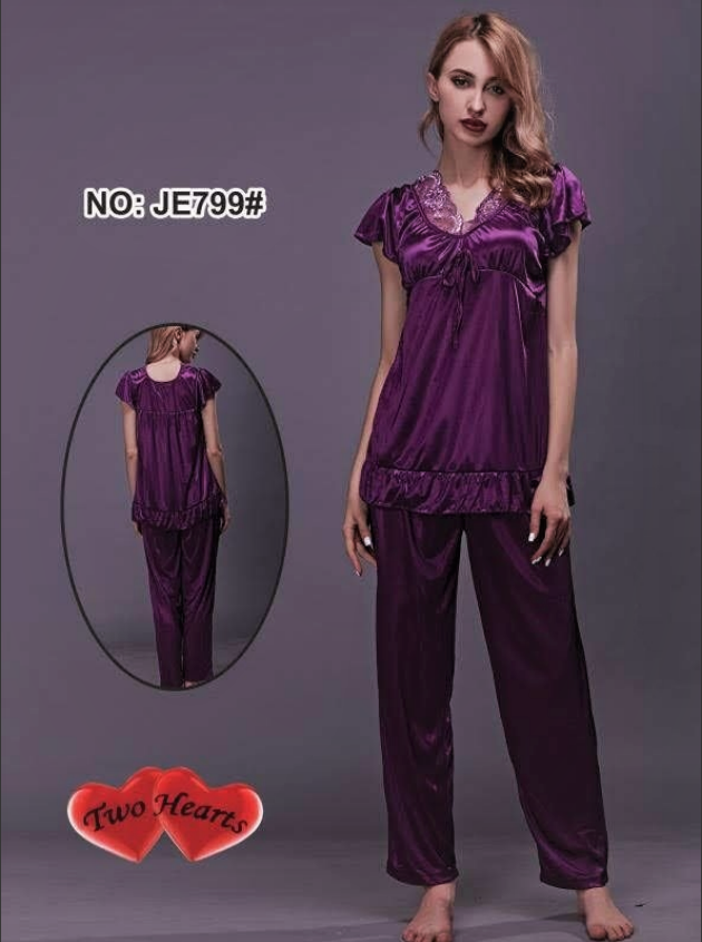 Two Hearts 100% Silk Pajama Suit