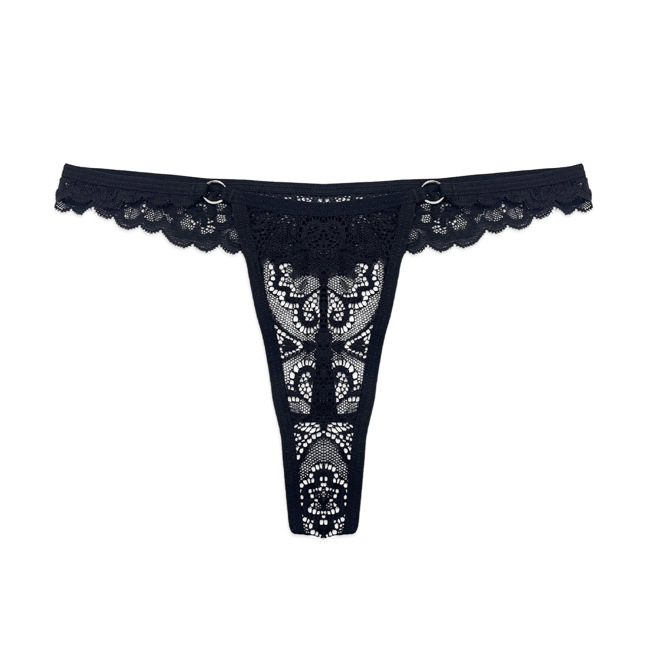 Thong Panty - Black Sheer
