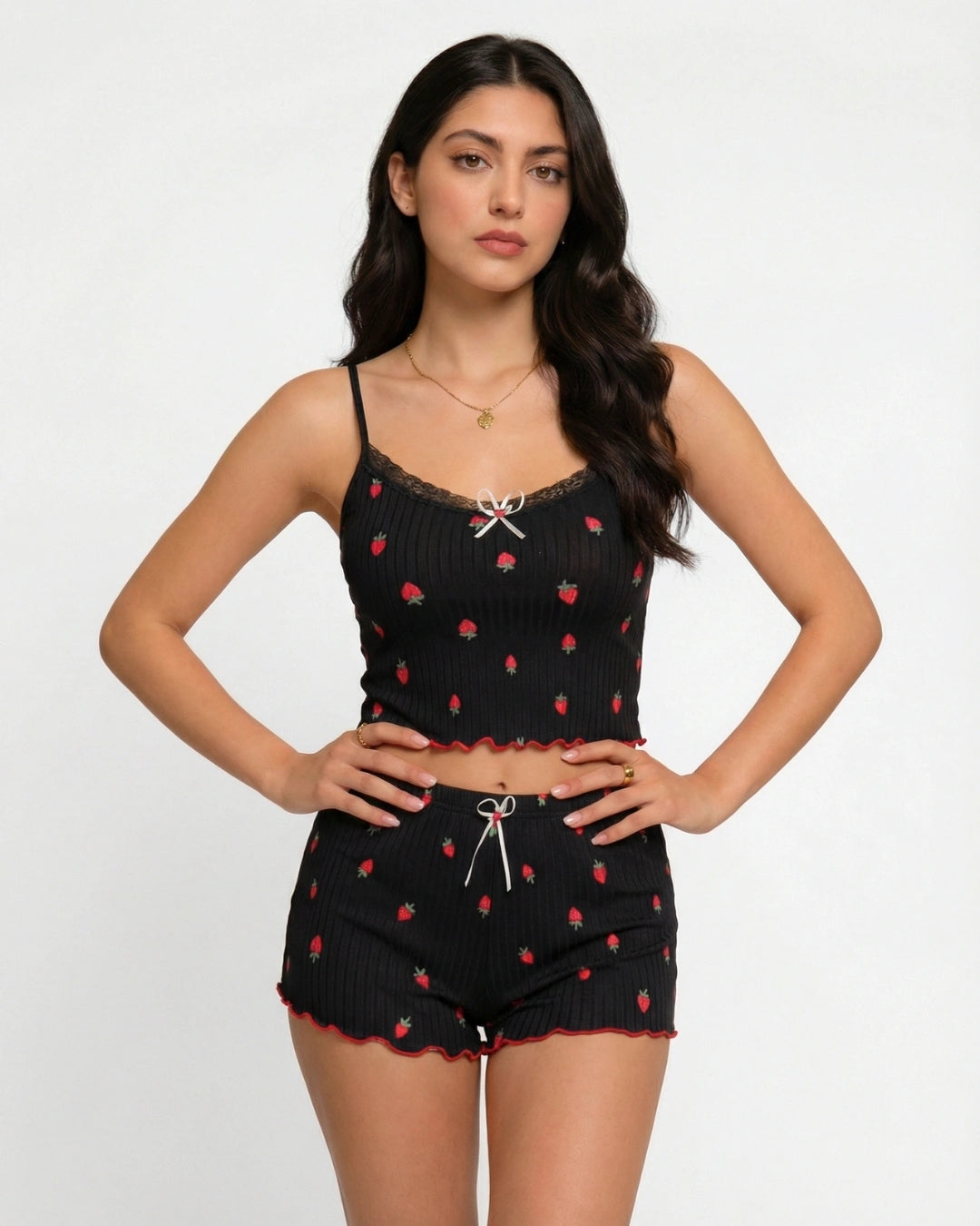 Cami Set - Berry Lush - Black