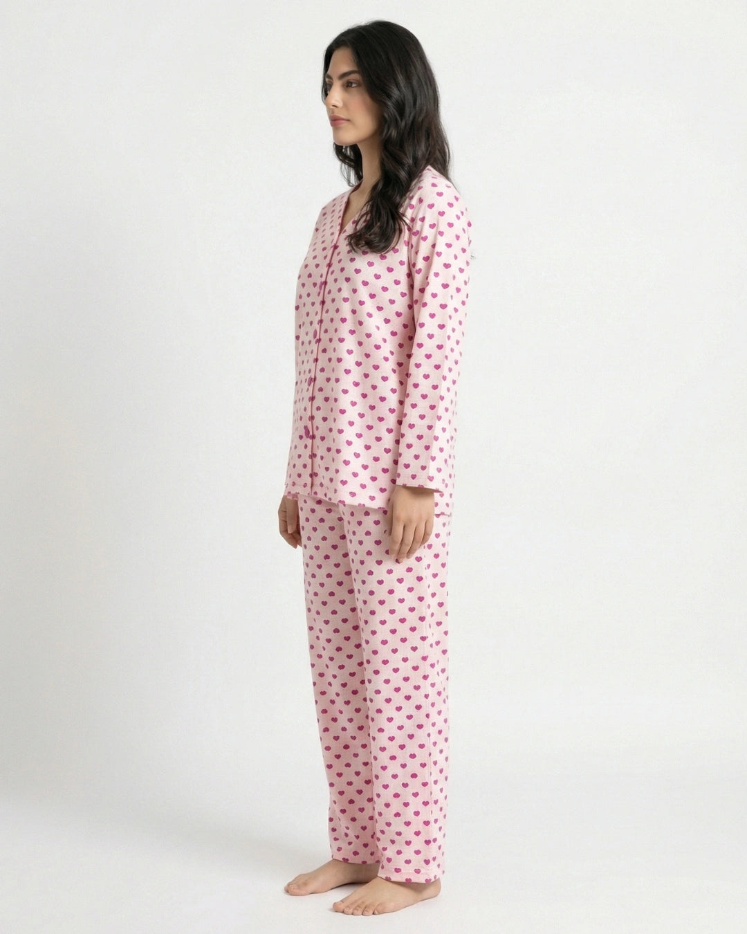 Summer Crinkled Pajama Suit - Love Checks