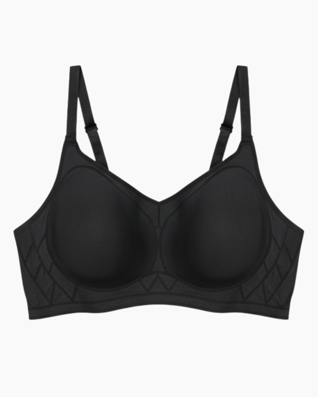 Padded Seamless Smooth Comfort Bra - Black