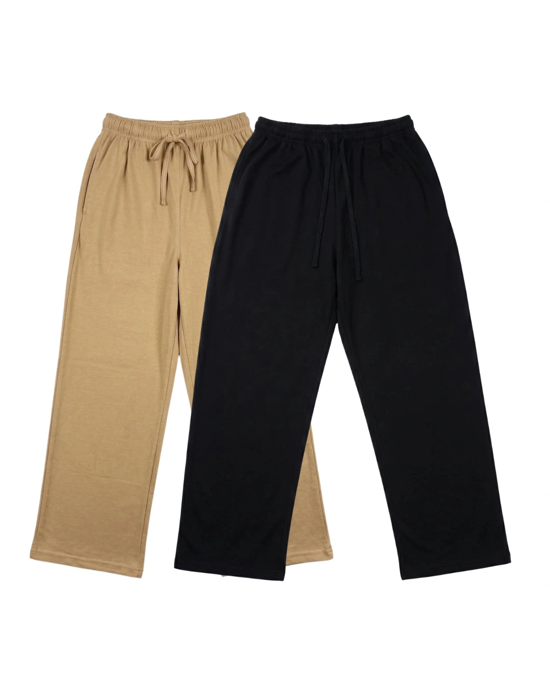 Pack of 2 Trousers - Comfy Sleep - Black & Skin