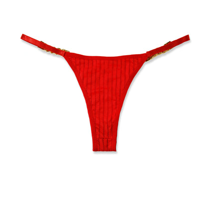 Sajiero Thong Panty - Scarlet Luxe