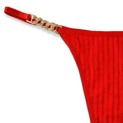 Sajiero Thong Panty - Scarlet Luxe