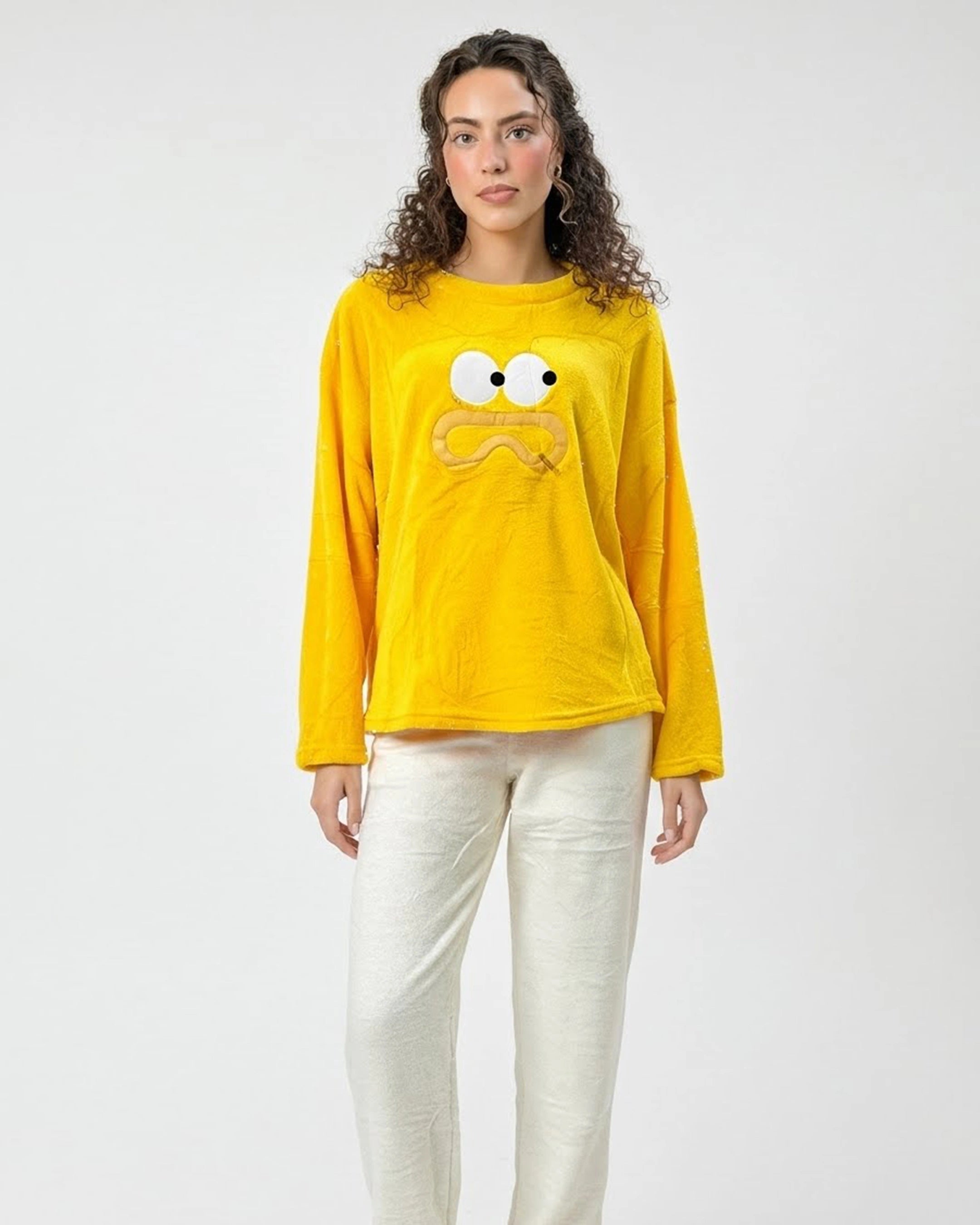 Fleece Pajama Suit - Sunny Face