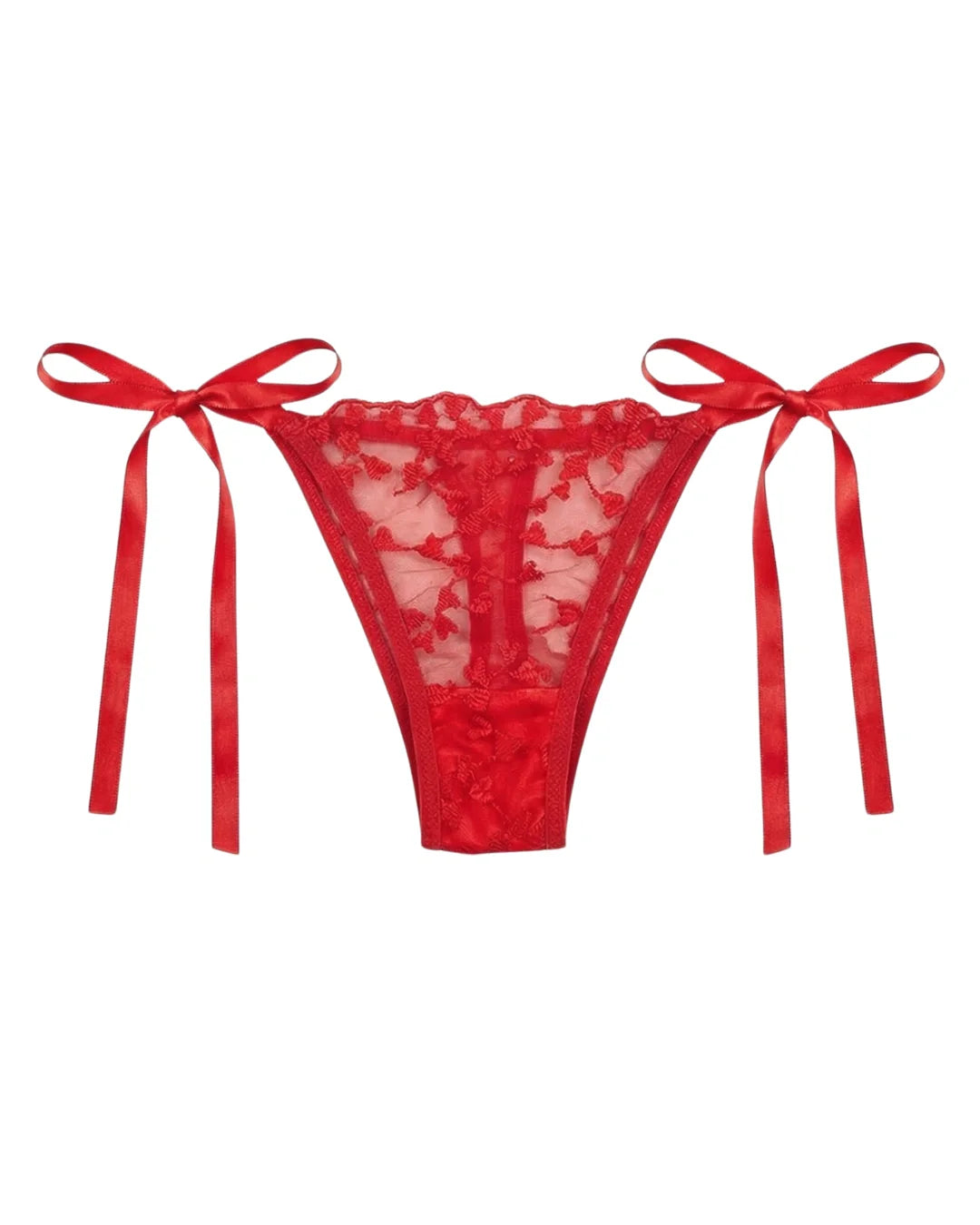 Non Padded Bra Set - Arvessa - Red