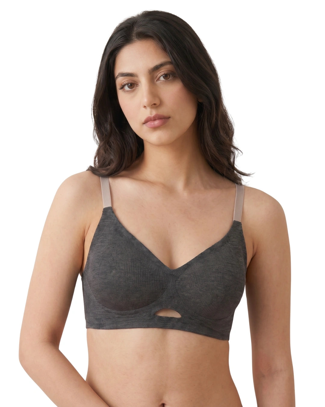 Seamless Padded Bra - Vinoa - Charcoal