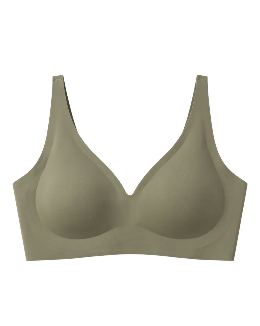 Padded Seamless Easy Comfort Bra - Olive Green