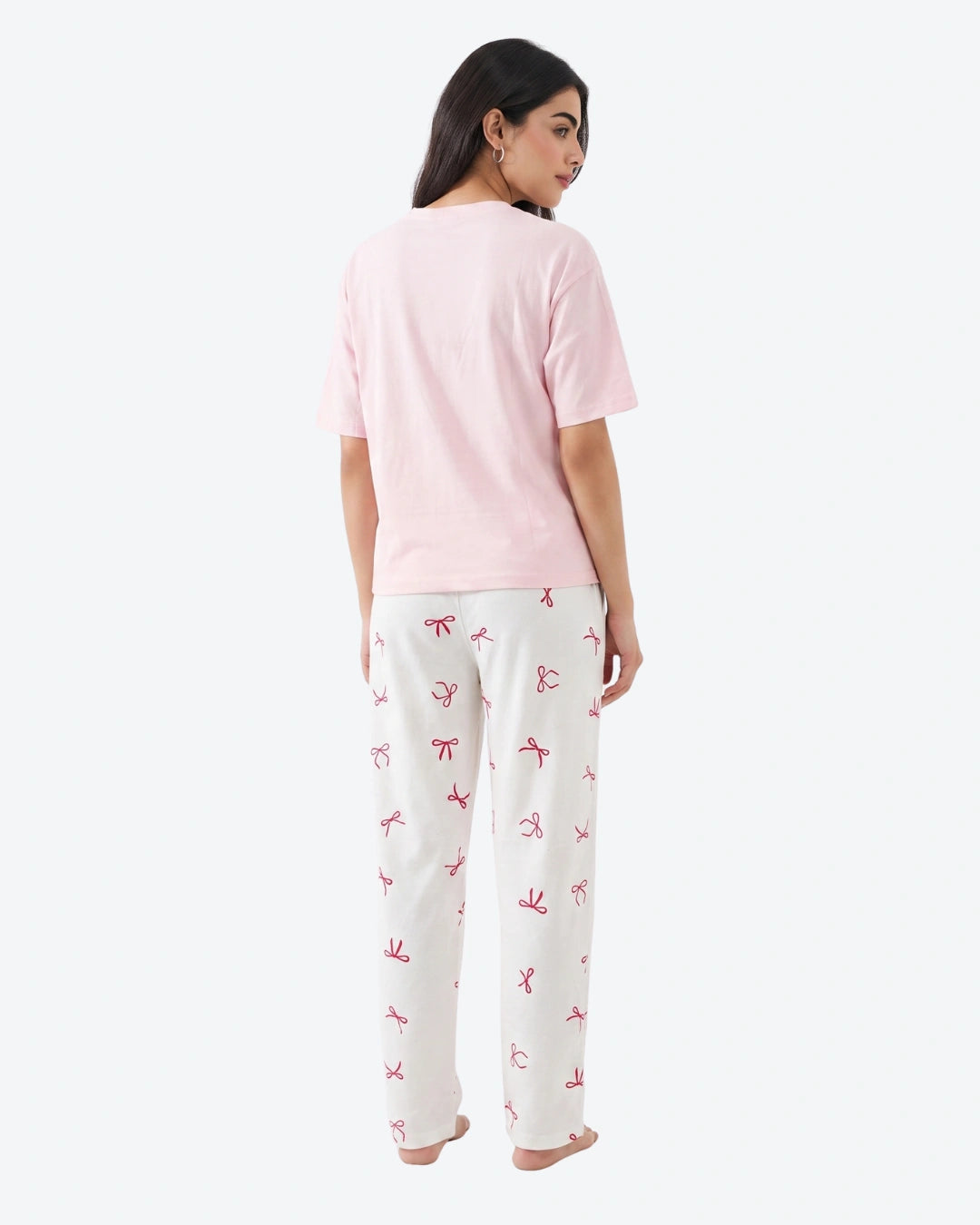 Cotton PJ Set - Bow Bliss - Pink