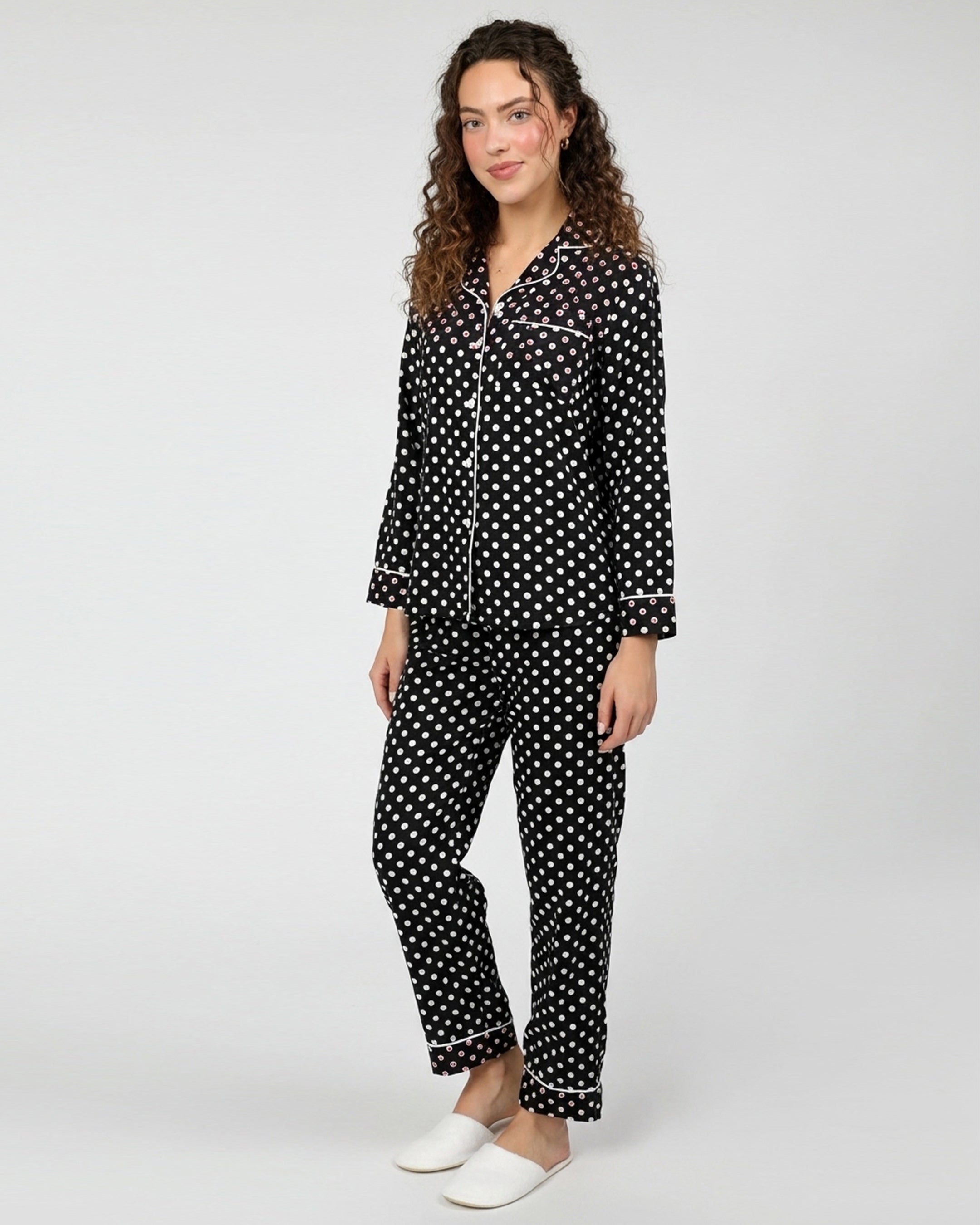 Linen Pajama Suit - Dot Glow