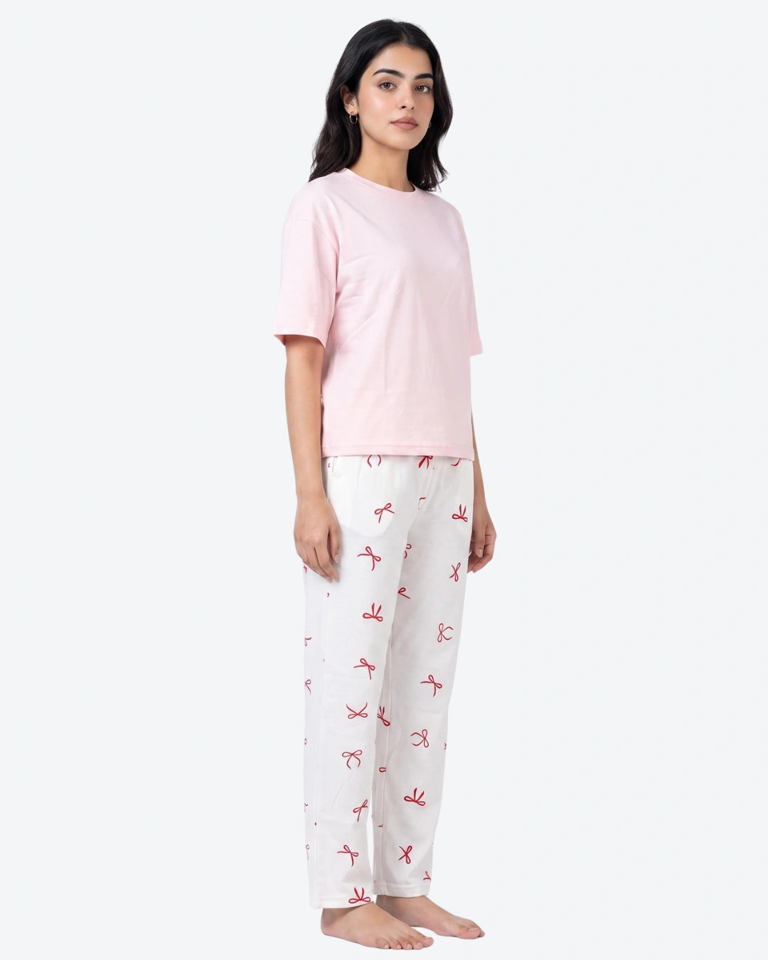 Cotton PJ Set - Bow Bliss - Pink