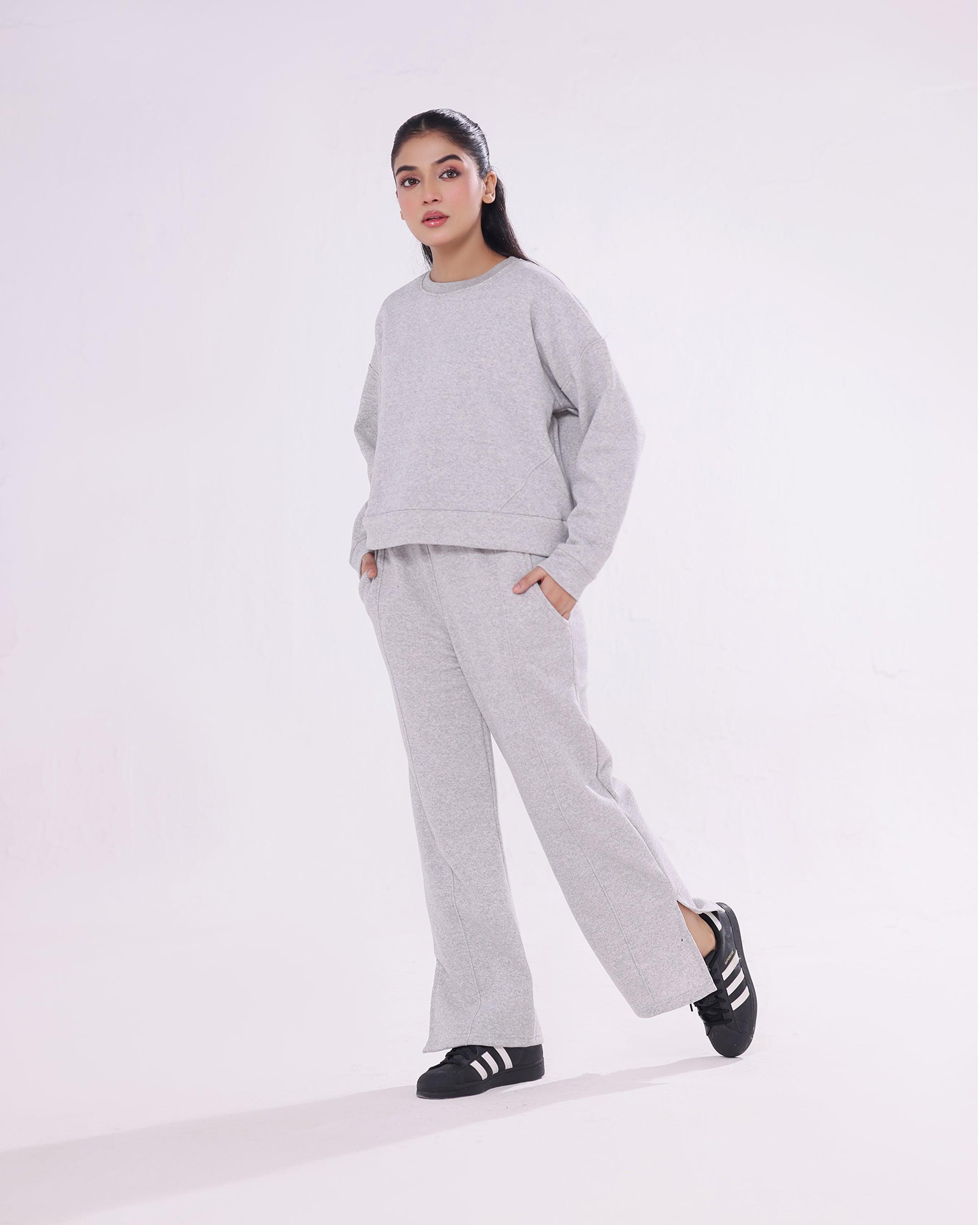 Fleece Tracksuit – Warm Set - Grey