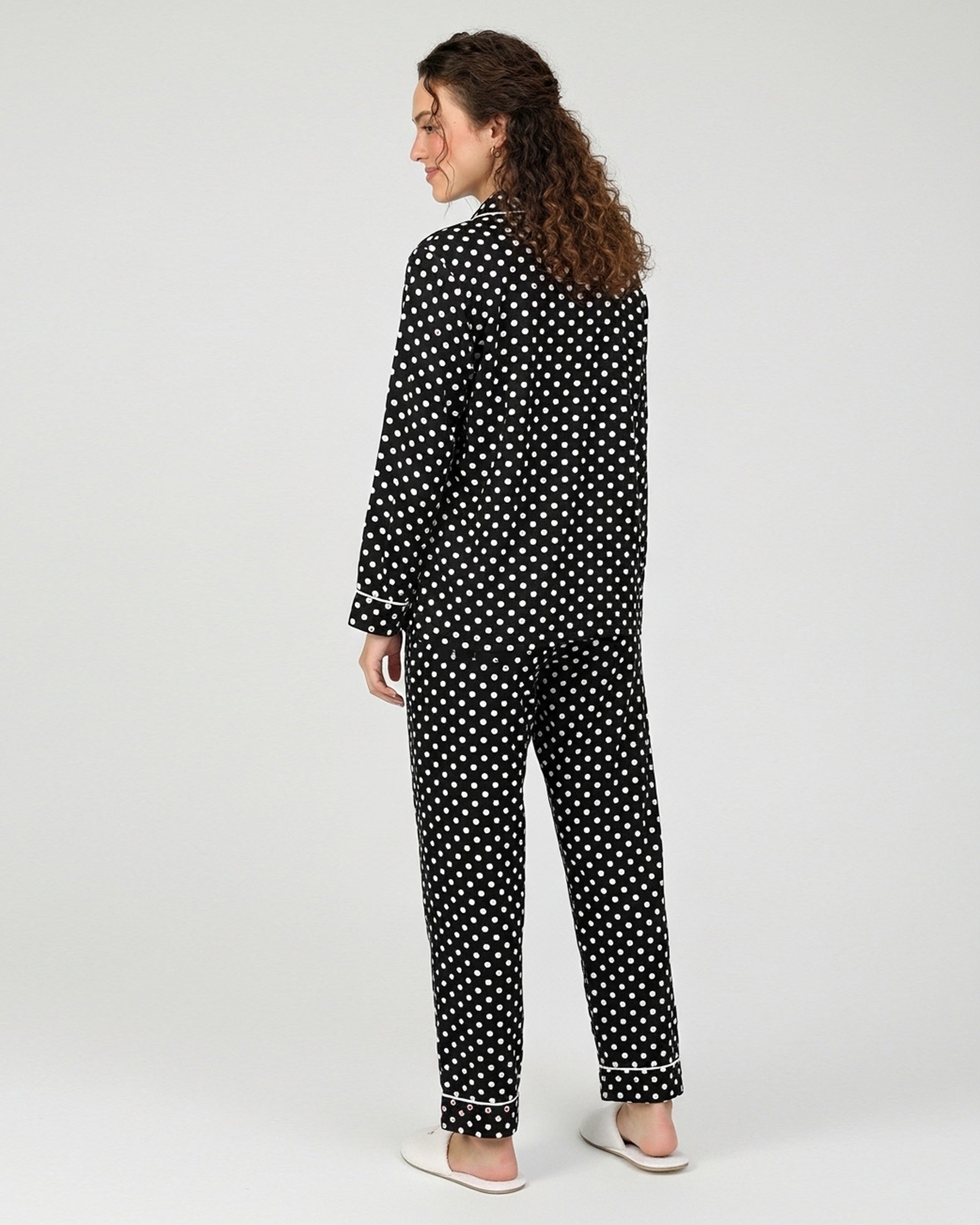 Linen Pajama Suit - Dot Glow