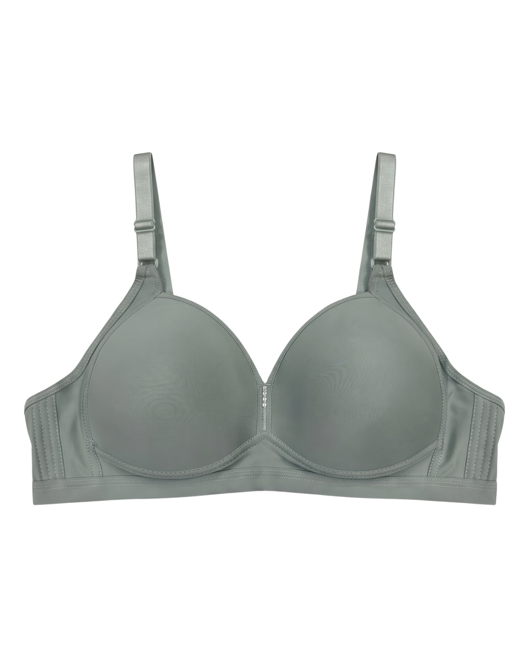 Plus Size Non-Wired Padded T-Shirt Bra - Pastel - Olive
