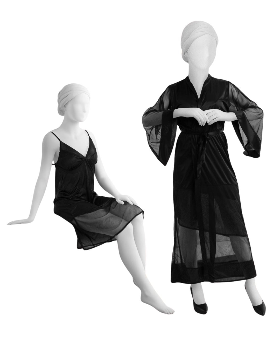 Gown Set - Rinny Silk - Black