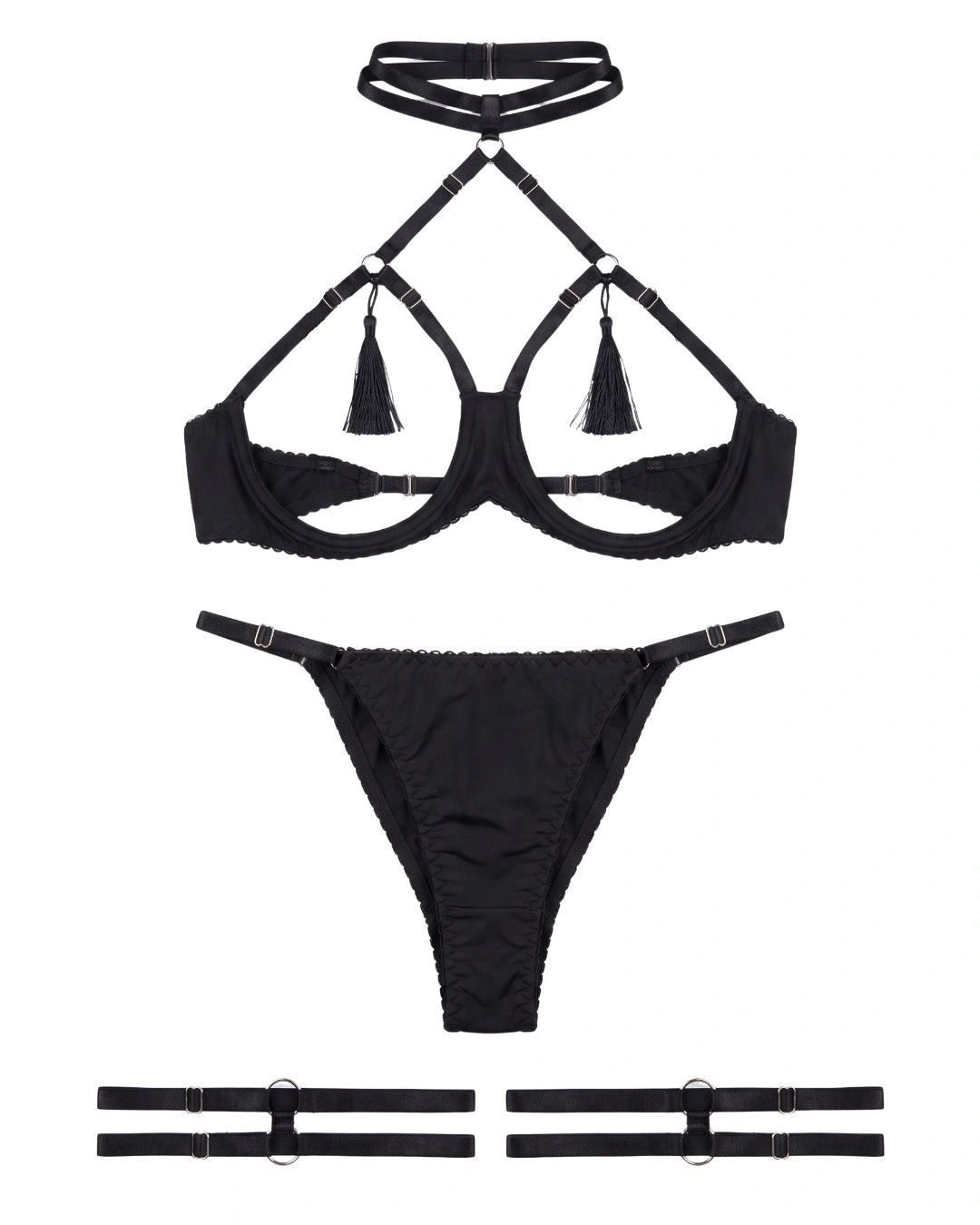 Garter Set - Ebonix - Black