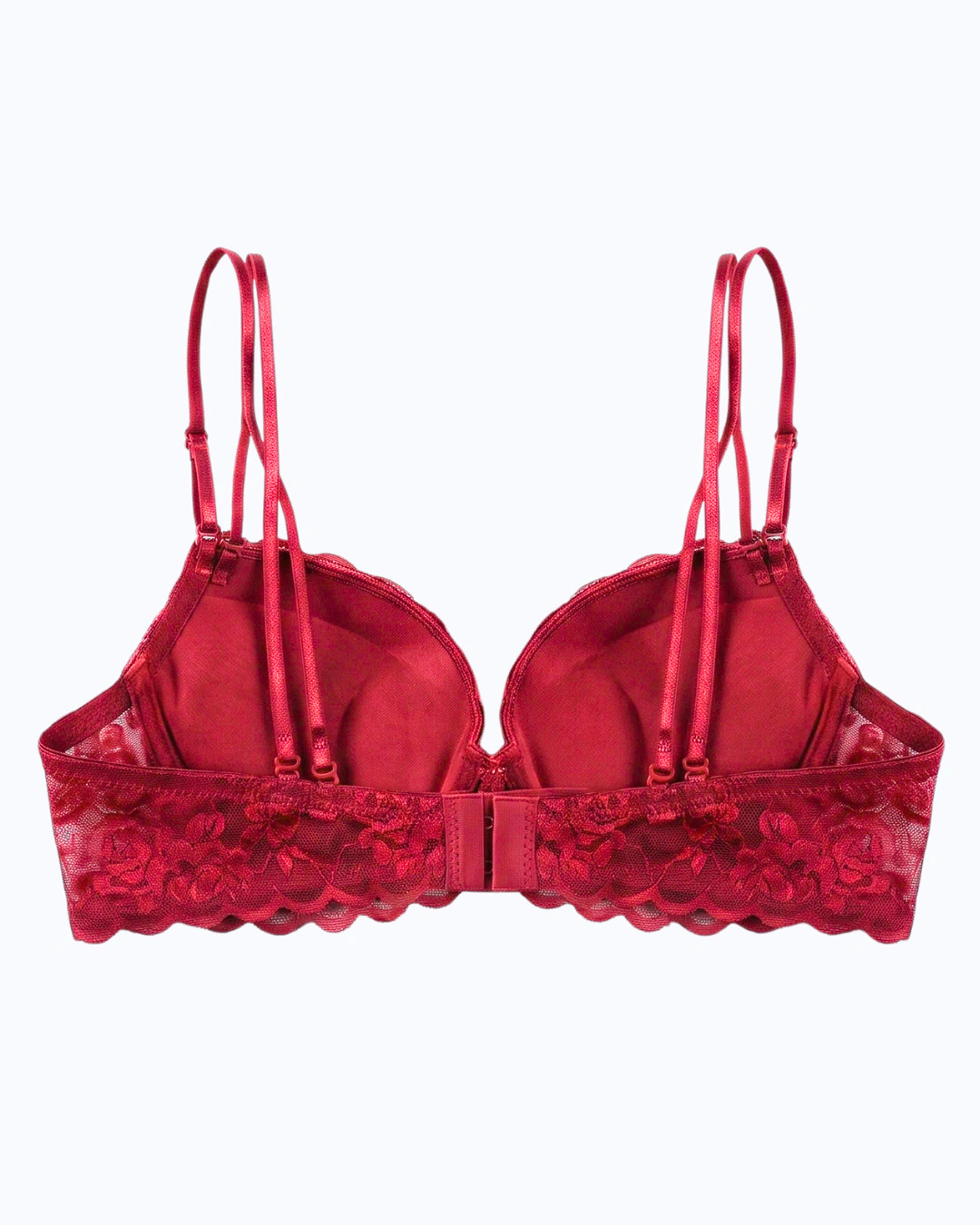 Padded Push-up Bra - Rose - Maroon