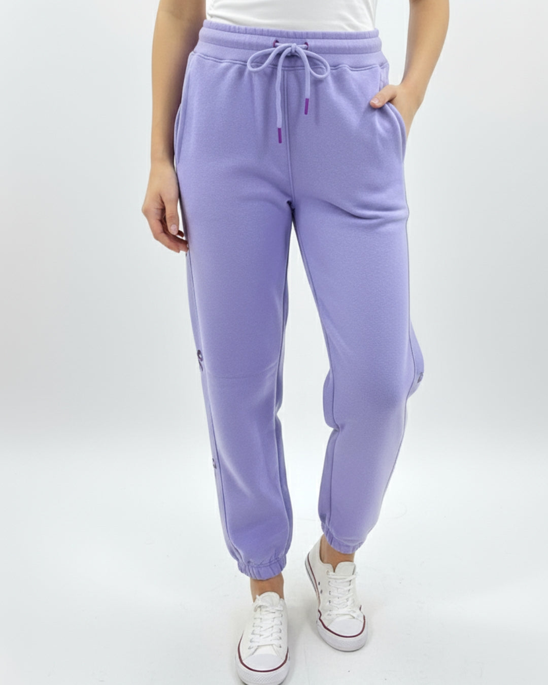 Fleece Trouser – Bow Print - Purple