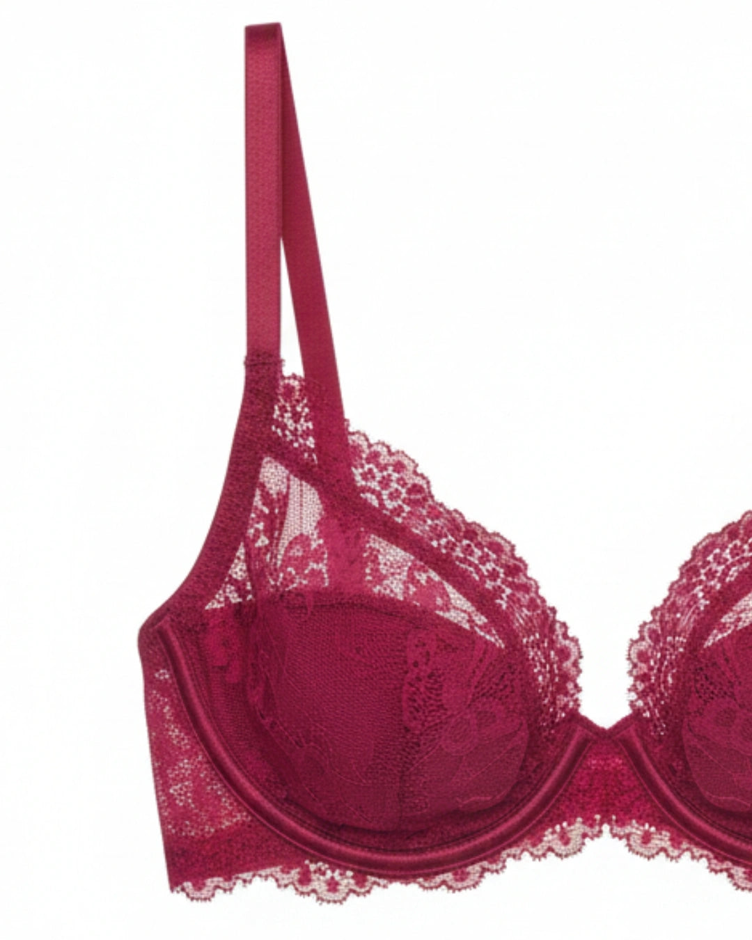 Non-Padded Bra - Sophia - Maroon
