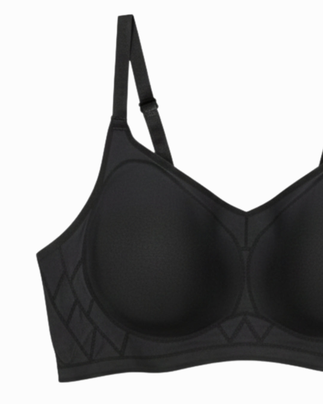 Padded Seamless Smooth Comfort Bra - Black