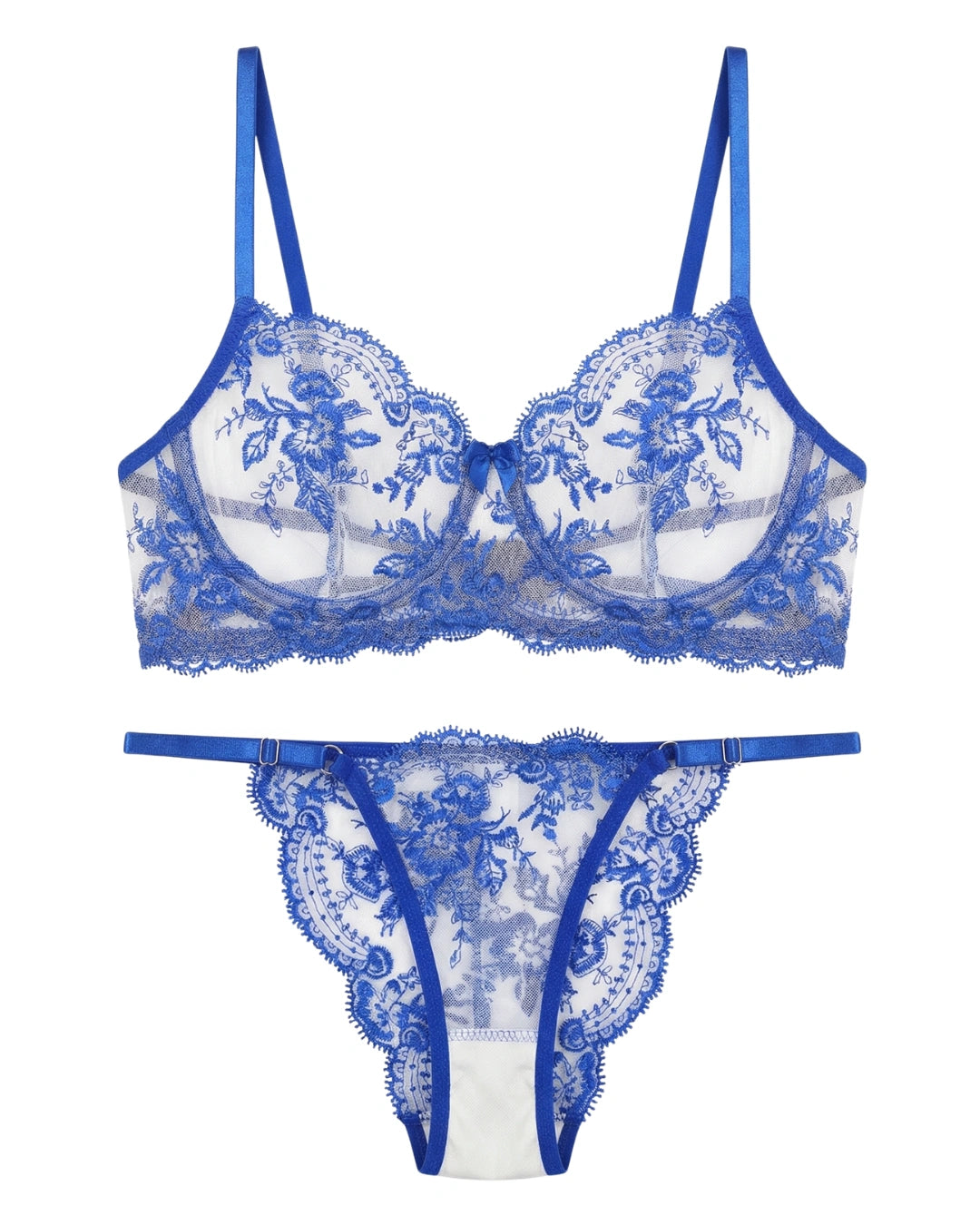 Non Padded Bra Set - Florisse - Blue