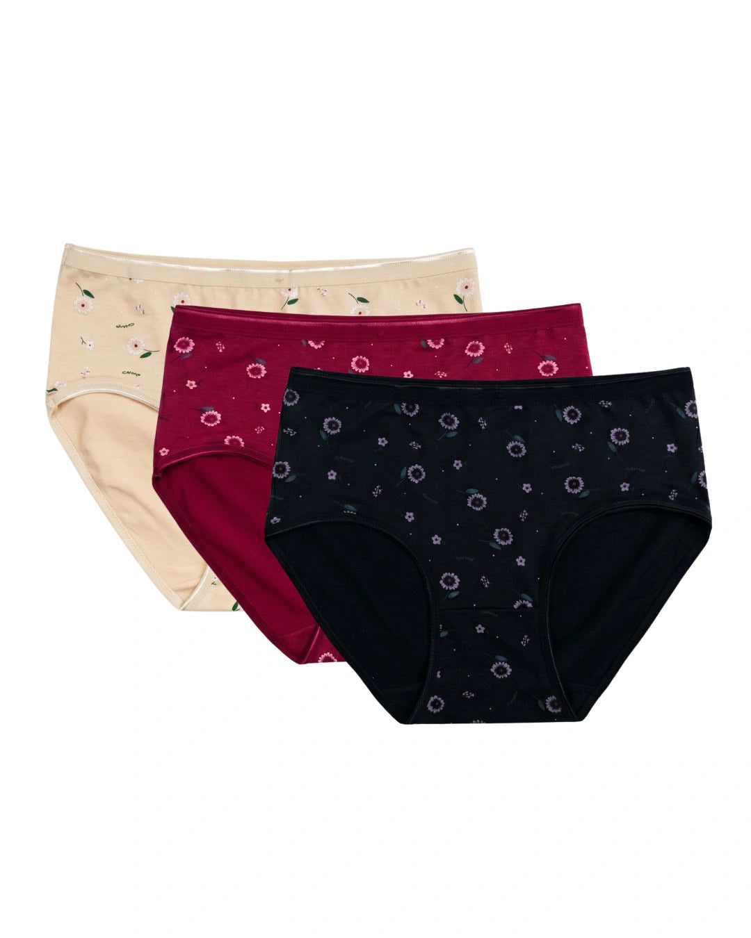 Pack Of 3 - Brief Panty - Flowel