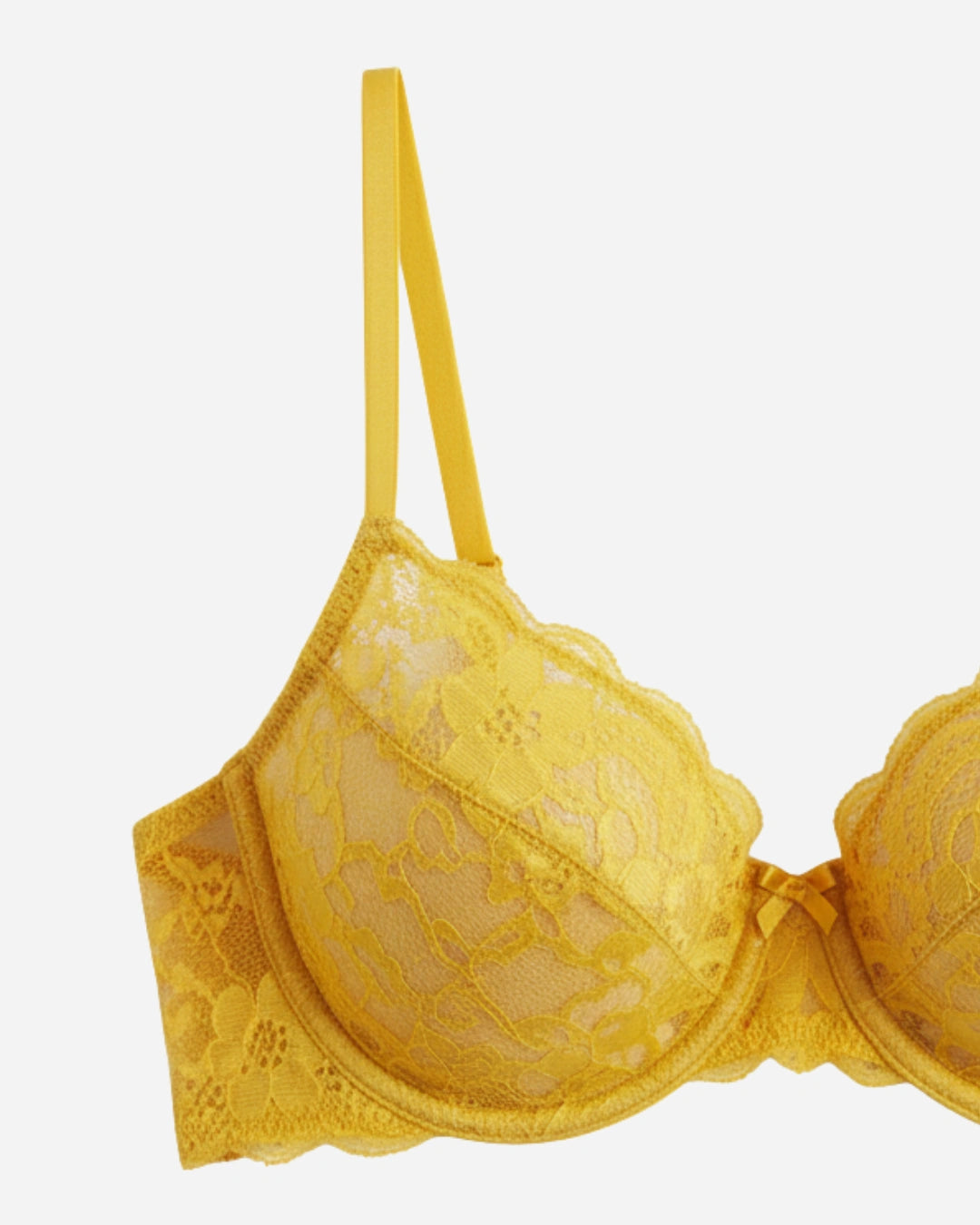 Non-Padded Lace Bra - Liorah - Yellow