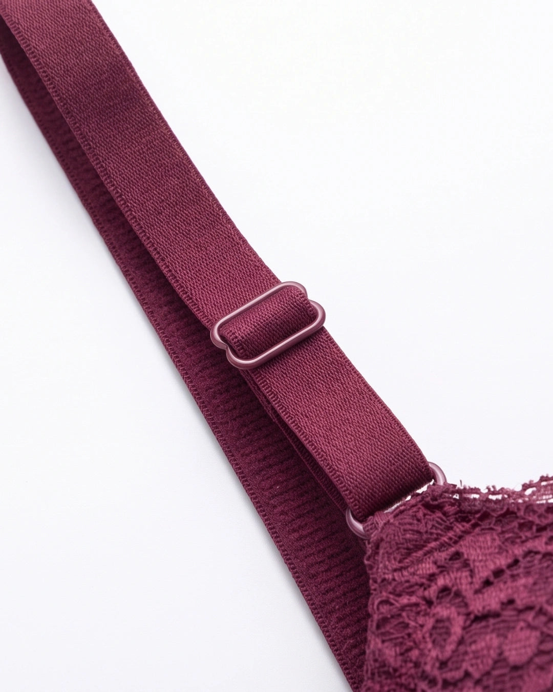 Plus Size Padded Bra - Softessa - Burgundy