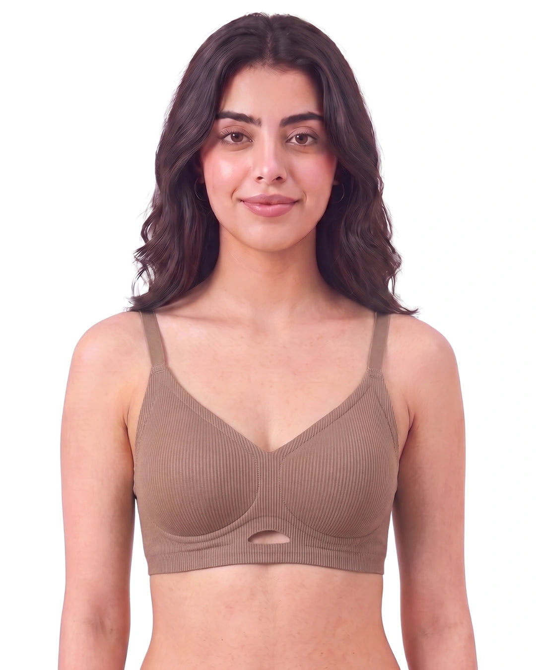 Seamless Padded Bra - Vinoa - Brown