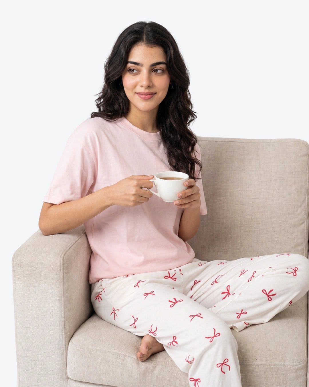 Cotton PJ Set - Bow Bliss - Pink