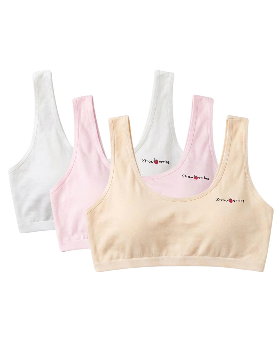 Pack Of 3 Teenage Bra - Berries