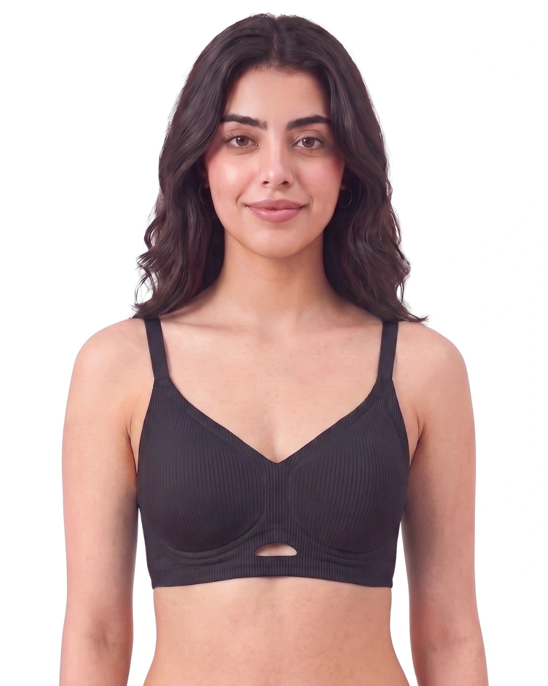 Seamless Padded Bra - Vinoa - Black